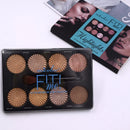 12 Color Matte Trimming Makeup Palette Face Foundation White Brown Female Cosmetic Easy To Color Lasting Nature Water Proof