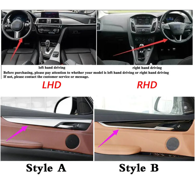 For BMW X5 F15/X6 F16 2014-18 Interior Central Control Panel Door Handle 5D Carbon Fiber Stickers Decals Car Styling Accessories