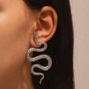 Modetrend Gothic Dunkel Übertrieben Schlangenförmige Anhängerohrringe für Frauen Temperament Persönlichkeit Mädchen Schmuck Accessoires