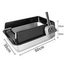 Stainless steel litter, Cat litter box, Semi-closed Cat toilet home with eclabus Protection, cleaning spovel included, litter for large cats, cats and rabbits
