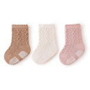 3Pair Newborn Baby Sock Children Boy Girl Kid Autumn Warm Breathable Non Slip Stocking Solid Fashion Socken Clothes Accessories