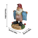 Cute Creative Naughty Gnome Dwarf Garden Decor Statue Old Man Fairy Ornament Easter Dumbbell Weightlifting Gnome Sculpture