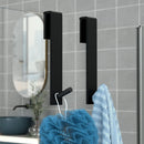 Stainless Steel Over Glass Door Shower Door Back Shower Towel Rack S-Shape Bathroom Bathrobe Hanger Holder Hooks