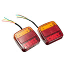 2Pcs 12V 26 LED Tail Light Super Bright 26 LED Stop Tail Lights IP65 Waterproof Car Number Plate Light for Trailer Truck RV Boat