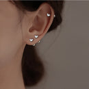 VOQ Silber Farbe Mode Liebe Schraube Ohrstecker Ohrringe für Frauen Studentinnen und Teenager Schmuck Geschenk Koreanische Ohrringe