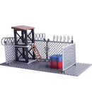 Military MOC Sentry Building Block Soldier Sandbag Fence Cannon Shell Barbed Wire Weapon Rack Training Field Watchtower Toy K018