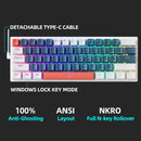 Machenike K500-B61 Mini Mechanische Tastatur 60% Formfaktor 61 Tasten Gaming Tastatur Kabelgebunden Vollständig Hot-Swappable RGB Hintergrundbeleuchtung