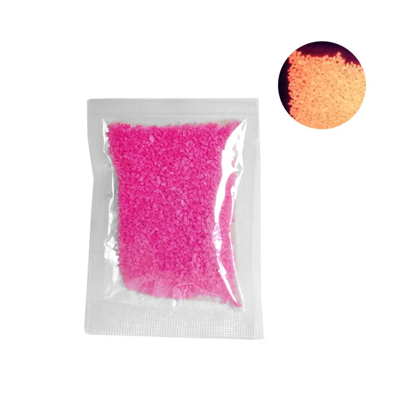 Colorful Noctilucent Sand Super Bright Night Light Sand Glow In Dark Sandblasting multiple Usages Glowing Crystal Party Ornament