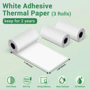 Phomemo Adhesive Thermal Sticker Paper Multiple Colors Thermal Paper for Phomemo M02/M02 Pro/M02S/M03/M03AS/M0/M04S 50mmx3.5m