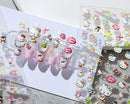 1PCS 5D Cartoon Kuromi Hello Kitty Nail Stickers Sanrio Animation Nail Art Decoration Sanrio Cute Melody Embossed Stickers