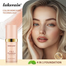 2pcs Waterproof Color Changing Foundation 4 in 1 SPF 30 Hydrating Long Lasting Brightening Concealer Coverage Makeup