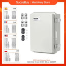 SucceBuy Outdoor Electrical Junction Box ABS Plastic Hinged Cover Stainless Steel Latch IP67 Waterproof for Electrical Projects
