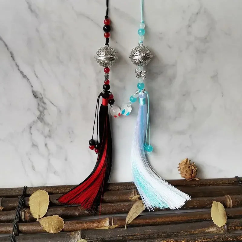 MO DAO ZU SHI Key Tassels Jiang Cheng Wei Wuxian Tassel DIY Anime Fringe Butterfly Bell Jewellery Pendant Keychain Accessories