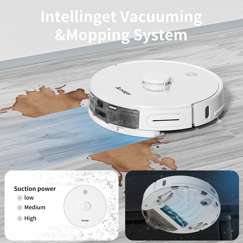 Global Version Arnagar S8 Robot Vacuum Cleaner Sweep & Mop Cleaner 3500Pa LDS 5200mAh Battery APP for Home Clean