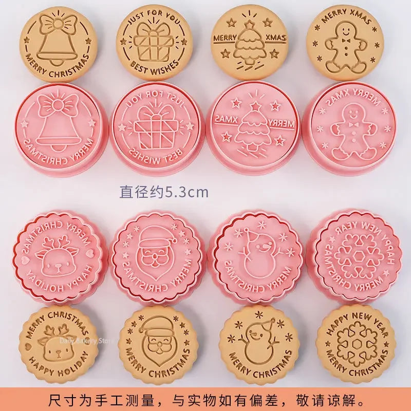 Multiple Sets DIY Cake Decorating Tools Christmas Cookie Cutters Cartoon Biscuit Mould DIY Fondant Mold Baking Tools for Kitchen