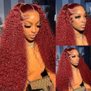 The Burgundy Archive | 99J HD Lace Front Human Hair Wig, 200% Density