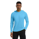 Men Upf 50+ Sun Protection t-Shirts Long Sleeve t-Shirt Casual Tops Male Quick Dry Gym Running Tee Shirts With Hood Man Clothing