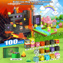 Magnetic Building Blocks Mine World Magnet Cubes Forest Set for Boy Girl Kid Age 3+ DIY Model Children STEM Sensory Toy Gift