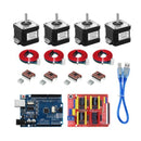 4-Lead Nema17 Stepper Motor 17HS4401S + CNC-Shield V3 Engraving Machine+4pcs A4988 Driver Expansion Board 3D Printer Kit