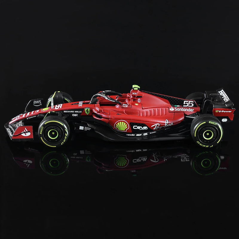 Bburago 1:43 NEW 2023 F1 Scuderia Ferrari SF23 16# Charles Leclerc 55# Carlos Sainz Formula One Alloy Super Toy Car Model