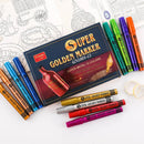 12 colors Metallic Paint Markers Waterproof Permanent Marker Pens for Ceramic Painting Fabric Drawing Supplies Craft Marker Pen