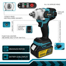 The Torque Surge | 520N.m Brushless Cordless Impact Wrench, 18V Kit