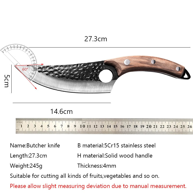 CHUN Handmade Boning Kitchen Knife 5Cr15Mov Stainless Steel Fishing Filleting Knives Set Outdoor Serbian Cooking Butcher Cleaver