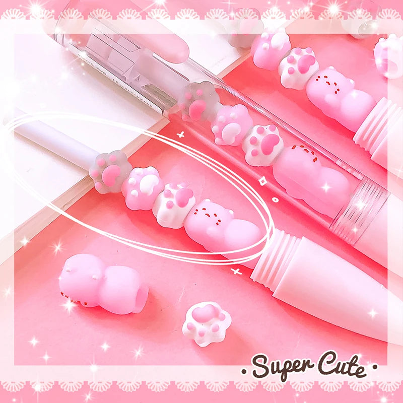 Aesthetic stationery items back to school Writing pens cat claw gel pens Elegant pens Kawaii Stationery supplies cute pens