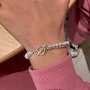 Foxanry Irregular Geometric Beaded OT Clasp Bracelet For Women Couples New Fashion Classic Punk Hip Hop Party Jewelry Gifts