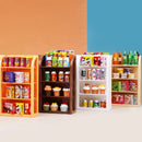 1:12 Scale Dollhouse Miniature Supermarket Shelves for Food Drink Display Furniture Toys Simulation Furniture Model Decor Toy