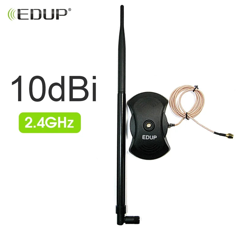 EDUP 8W 2.4Ghz WiFi Power Amplifier Extender 5.8Ghz 5W Signal Booster Wireless Range Repeater for Wi-Fi Router SMA Port Antenna