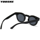 YOOSKE Retro Round Sunglasses Men Women Personality Classic Black Red Sun Glasses Female Fashion Jelly Color Goggle Shades UV400