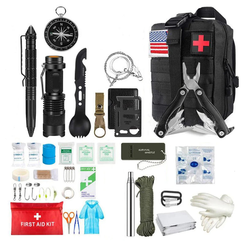 Survival First Aid Kit Survival Full Set Molle Outdoor Gear Emergency Kits Trauma Bag Camping Hiking IFAK Adventures