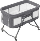 Baby Grab-and-go Travel Cot  with Mattress & Silent Wheels,  Rocking Crib Convertible, XYT-001