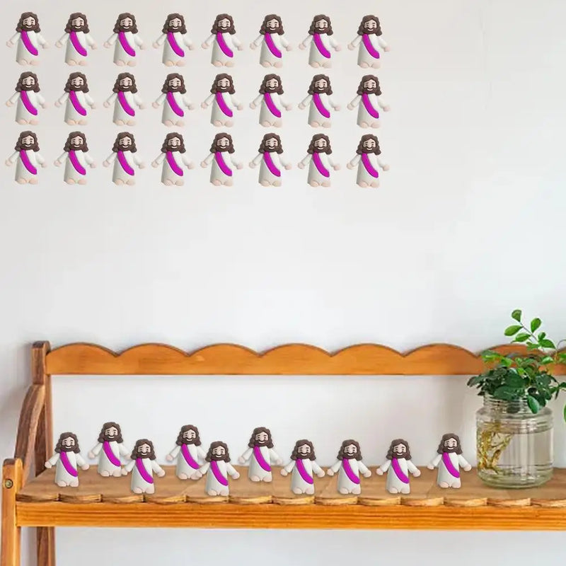 24/50/60pcs Mini Jesus Statue Easter Decoration Jesus Toys Figure Christ Religious Savior Jesus Doll Easter Supplies