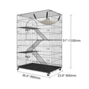 SucceBuy 4 Tier Large Cat Playpen 30lbs/Layer Cat Fence Cage Exercise Place Crate Metal Wire Kennel Indoor Rabbit House for Pet