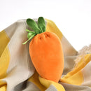 2024 Easter Velvet Gift Bag Easter Carrot Velvet Jewelry Basket Easter Rabbit Ear Candy Bags With Drawstring For Party Supplies