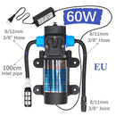 3/8" 9/12mm Misting Cooling System 0.6mm Nozzles Fine Atomizer PE Tubing Filter Self-priming Pump Garden Irrigation Watering Kit