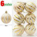 6cm Weihnachtsbaumkugel Bunte bemalte Kugeln Hängende Anhänger Ornamente Weihnachten Neujahr Party Heimdekoration Zubehör