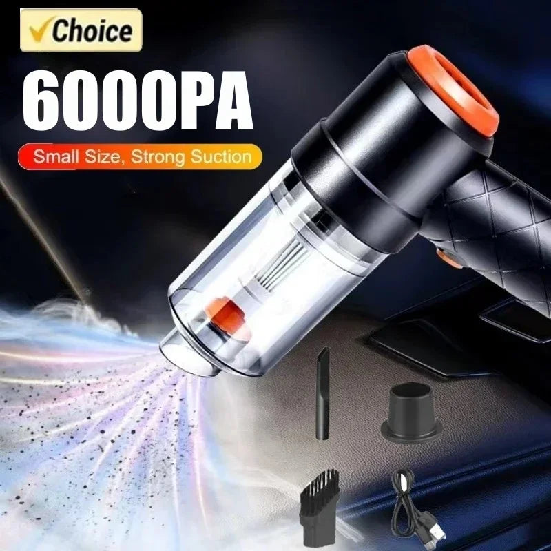 Wireless Car Vacuum Cleaner 6000Pa 120W Cordless Handheld Auto Portabale Vacuum High-power Vacuum Cleaner For Home Office Car