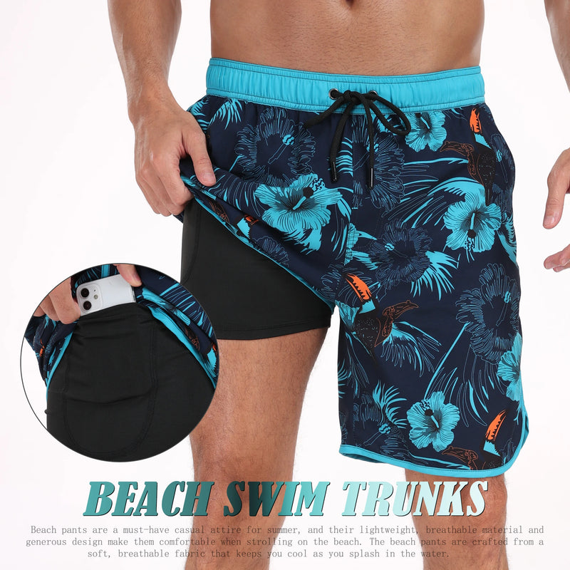 Summer men's hot selling beach pants, casual vacation printed men's pants, comfortable and breathable street clothing