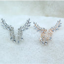Women's Angel Wings Stud Earrings Rhinestone Inlaid Alloy Ear Jewelry Party Earring Gothic Feather Brincos Fashion