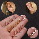 2 Pcs Rainbow Little Huggies Hoop Earrings Girl Tiny Rings Cartilage Small Helix Piercing Conch Earlobe Tragus Circle Men Hoops