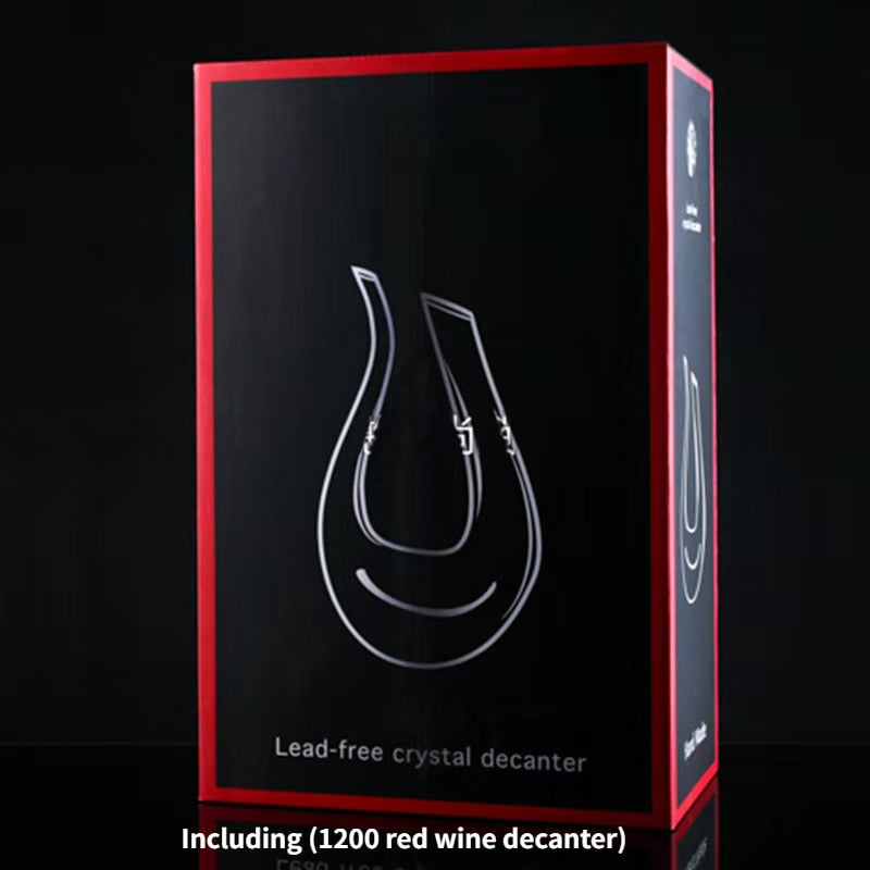 1000ML High Grade Crystal U-shaped Wine Decanter Gift Box Harp Swan Decanter Creative Wine Separator Wine Set R