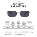 Randlose Rechteck Sonnenbrille Mode Männer Frauen Shades Kleine Quadratische Sonnenbrillen Für Weibliche Trendige Sommer Outdoor Accessoire