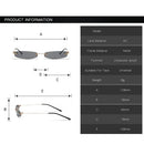 XaYbZc Narrow Sunglasses Men Rimless Summer 2025 Red Blue Black Rectangular Sun Glasses For Women Small Face Hot Selling