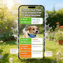 GPS Pet Tracker 4G for Dogs & Cats Built-in SIM with Real-Time Tracking, WiFi Home Positioning, IP67 Waterproof, Plan Required