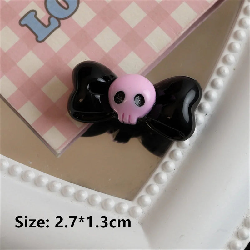 5Pcs/Set Fashion Punk Y2K Hairpins Halloween Skull Barrettes for Women Girls Lolita Mini Hair Clips Hair Accessories