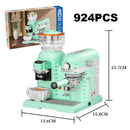 Creative Classic Retro Coffee Machine Grinder Building Blocks Model Mini Home Decoration Assembly Bricks Toys For Adults Friends