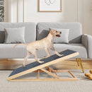 Wooden Pet Ramp Height Adjustable Dog Cat Pets Ladder Foldable Non-Slip Safe Access For Car High Bed Furniture Maximum Load 50kg